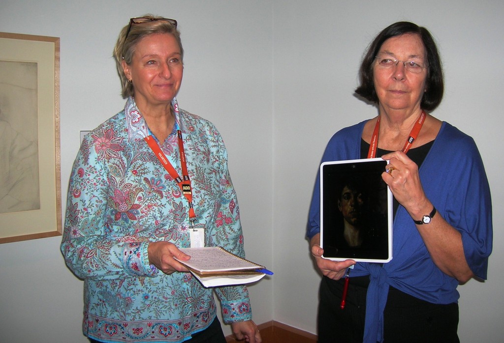 Gallery Guides Barb Keilhauer (L) & Val Fairclough