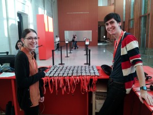 Daniel and Meghan kept the audio guides organized and ready for the next burst of visitors