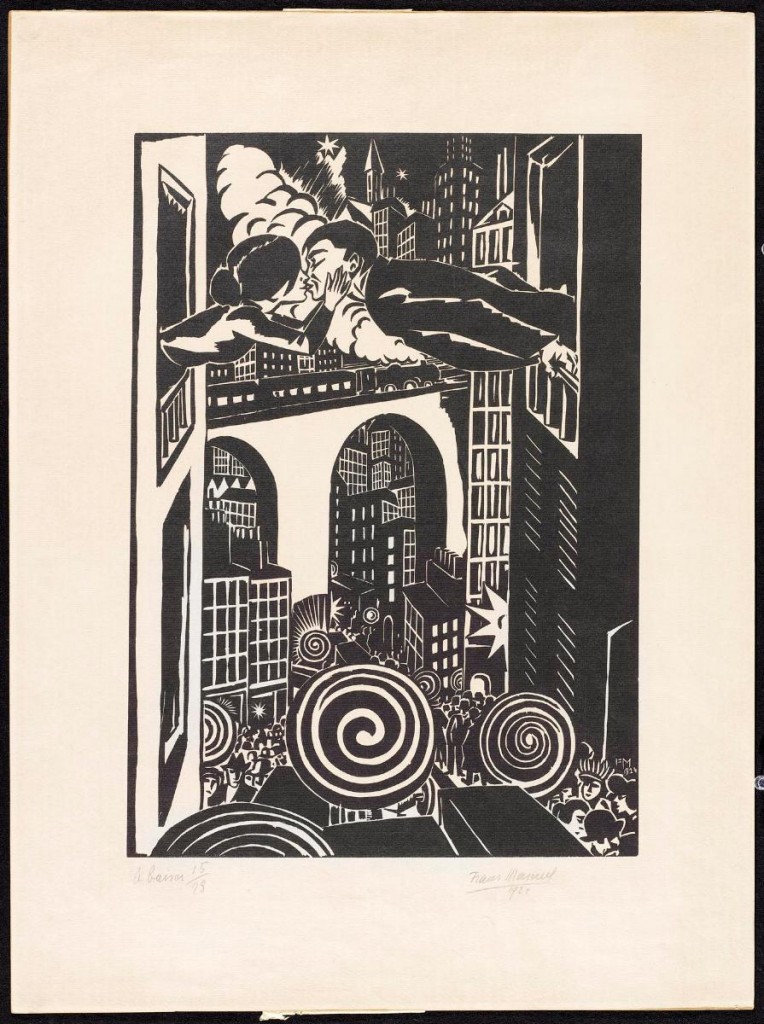 Le Baiser, 1924 - woodcut on paper