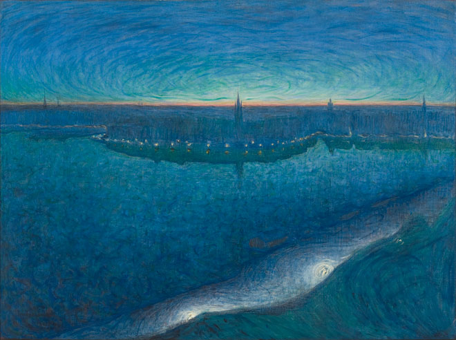 Eugene Jansson, Dawn Over Riddarfjarden, 1899, Oil on canvas, Prins Eugens Waldemarsudde