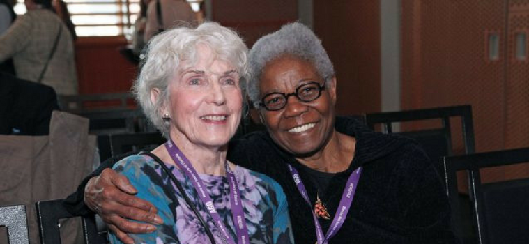 AGO Volunteers June Watton and Sybil Wilkinson (right)