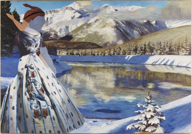 Joanne Tod, Chapeau Entaillé, 1989. Oil on canvas. Overall: 213.5 x 304.8 cm. Gift of Morris and Vivian Saffer, 1996 © Joanne Tod